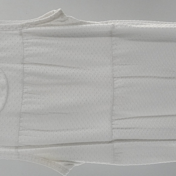 Lane Bryant White Dotted Swiss Tiered Tank Top - Picture 4 of 11